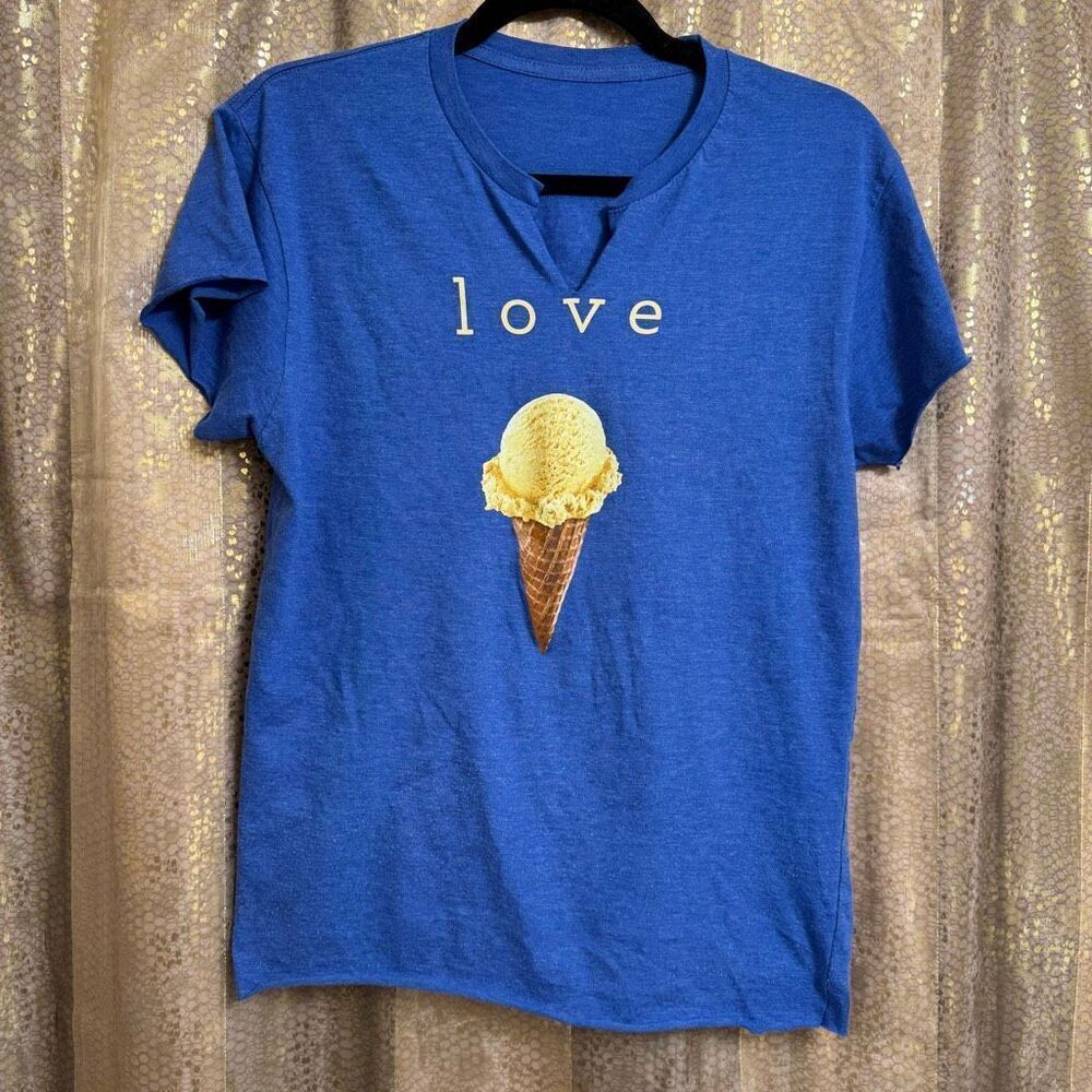 Baskin Robbins Love 31 Blue Ice Cream Women's T Shirt Small
